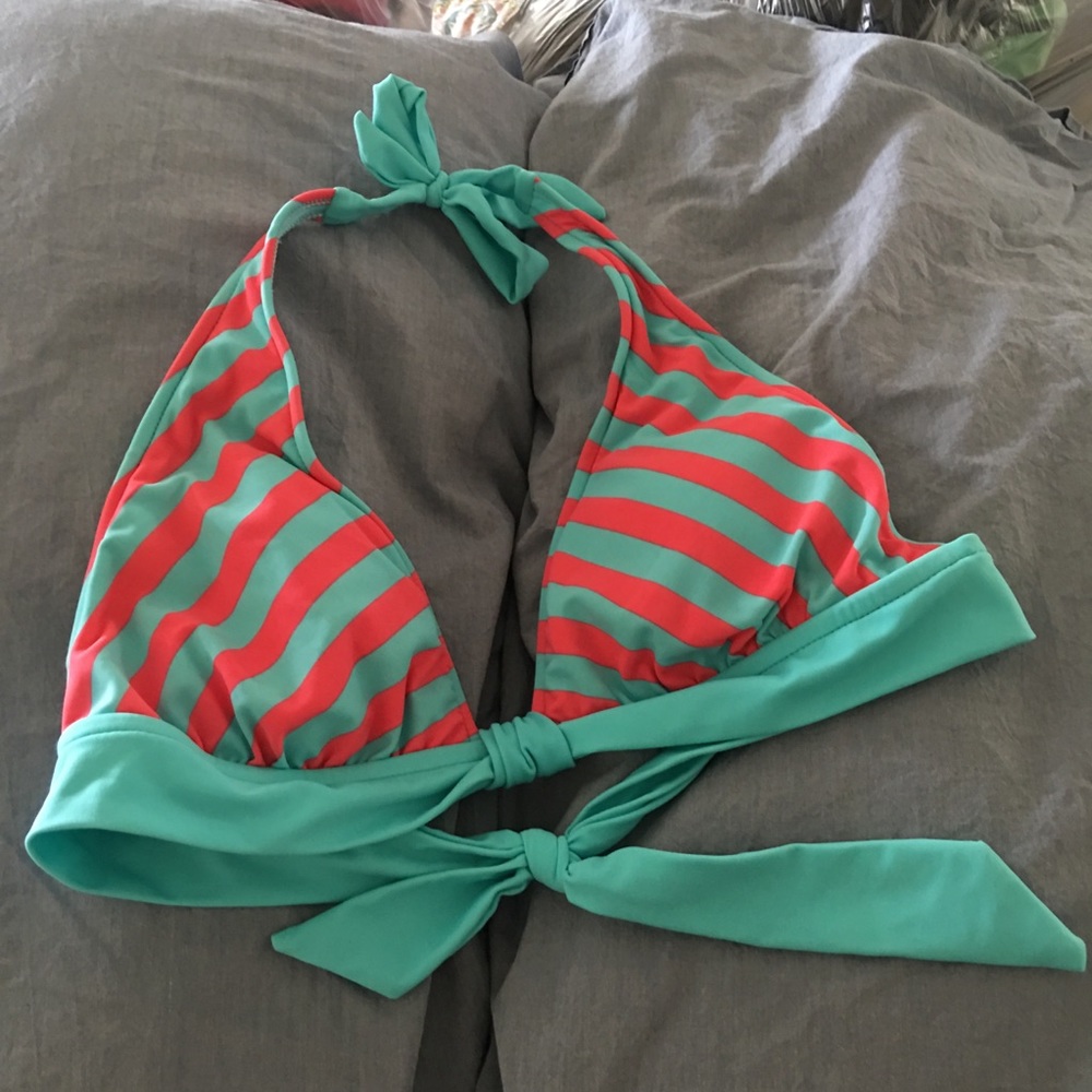 Striped bikini top
